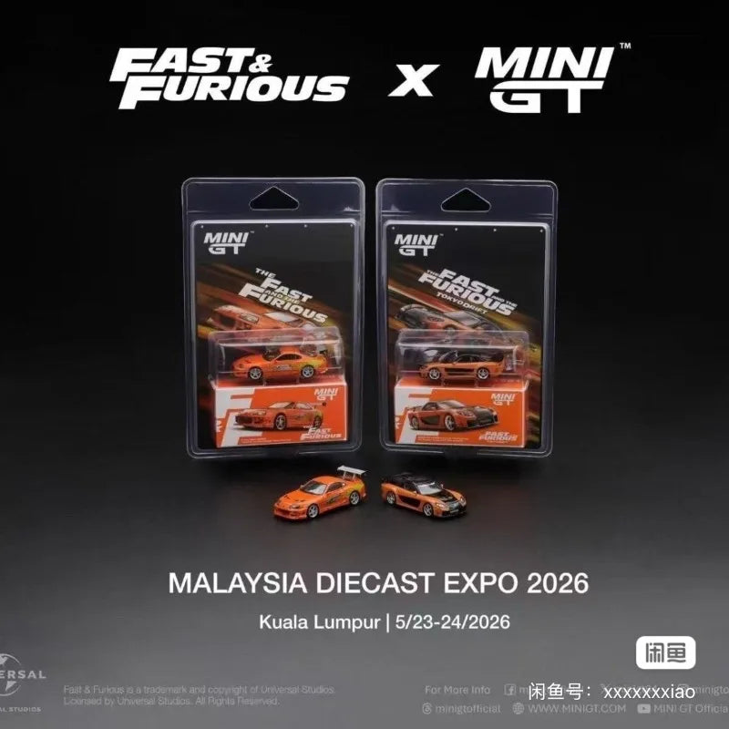 MINIGT1:64 2026 MDX Speed and Passion  Dual Car Package Toyota Supra Mazda RX-7 Alloy Car Model  Adult Collectible,Boys' Toy.