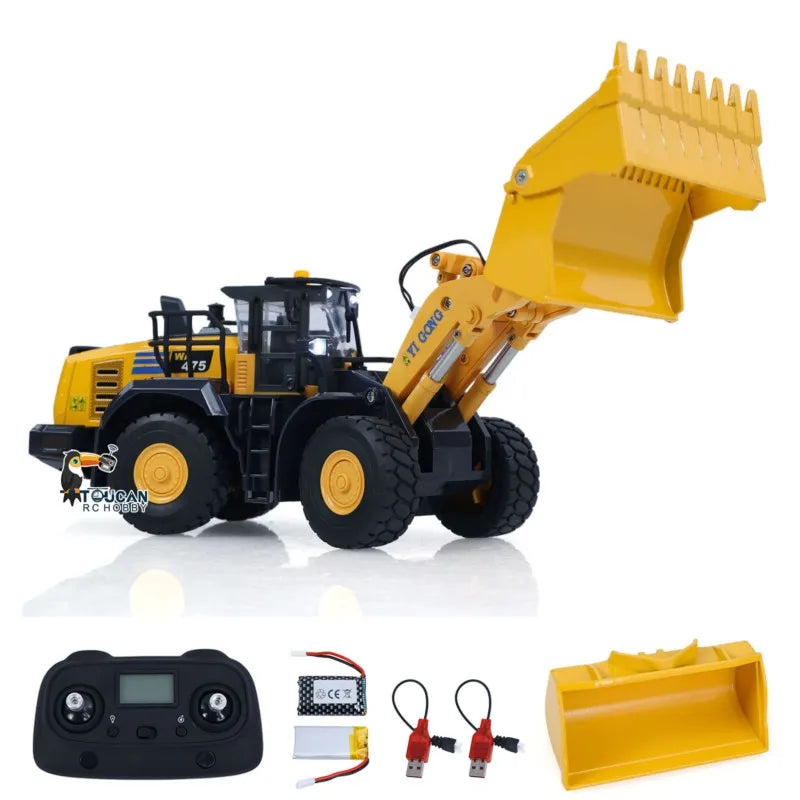 Remote Control Model 1/50 Loader Dump Mining Truck Electric Vibrating Sand Screener Road Roller Engineering Vehicle USB Cable