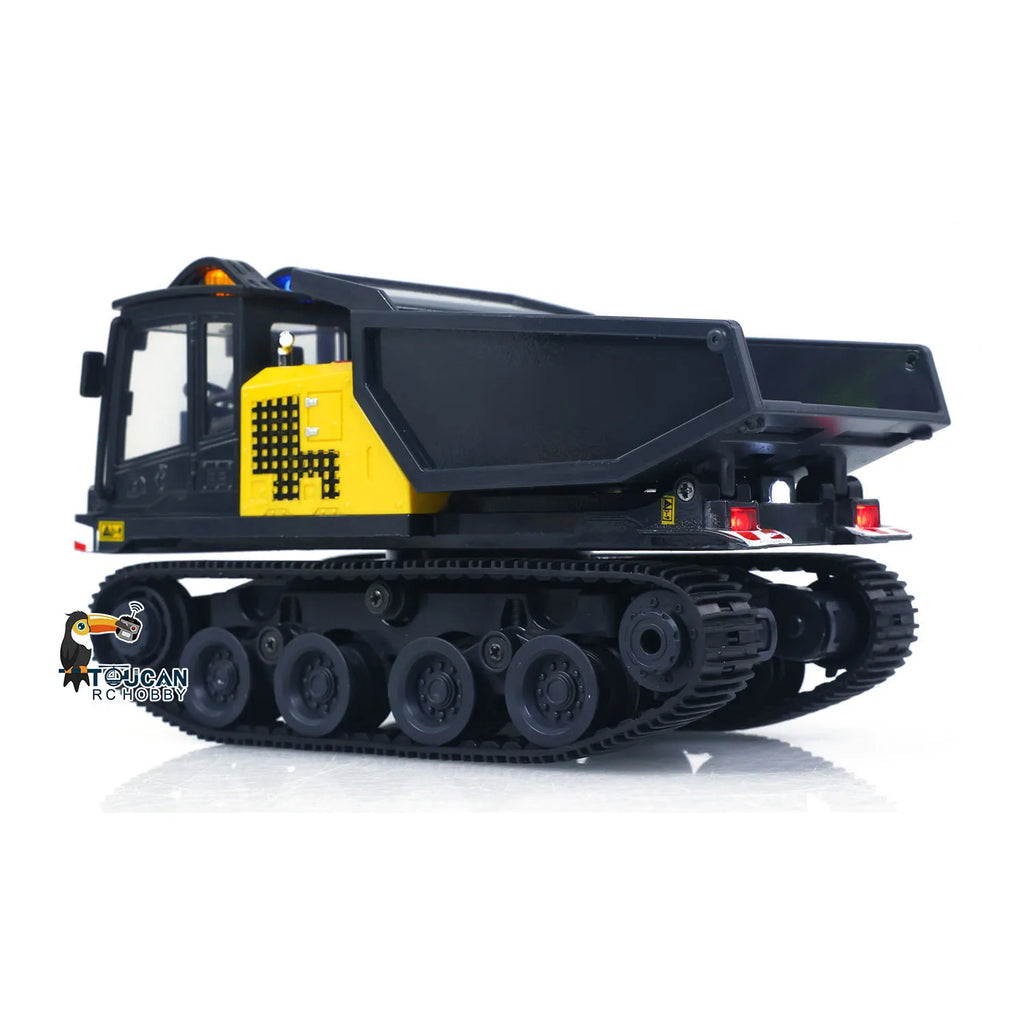 T14R  1/50 RTR Electric RC Crawler Dump Truck Tracked Tipper Finished Construction Vehicle Model Toys with Lights Sounds Hobby