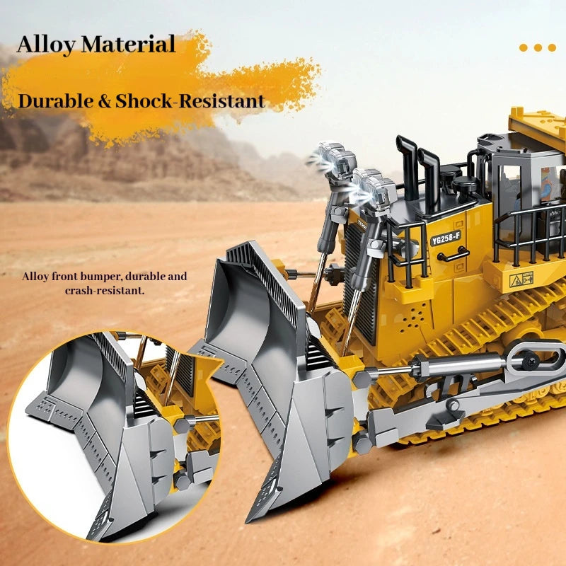 YIGONG Alloy Remote Control Engineering Vehicle 2.4G Wireless Rc Excavator Bulldozer Dump Truck Model For Hobby Collection 2026