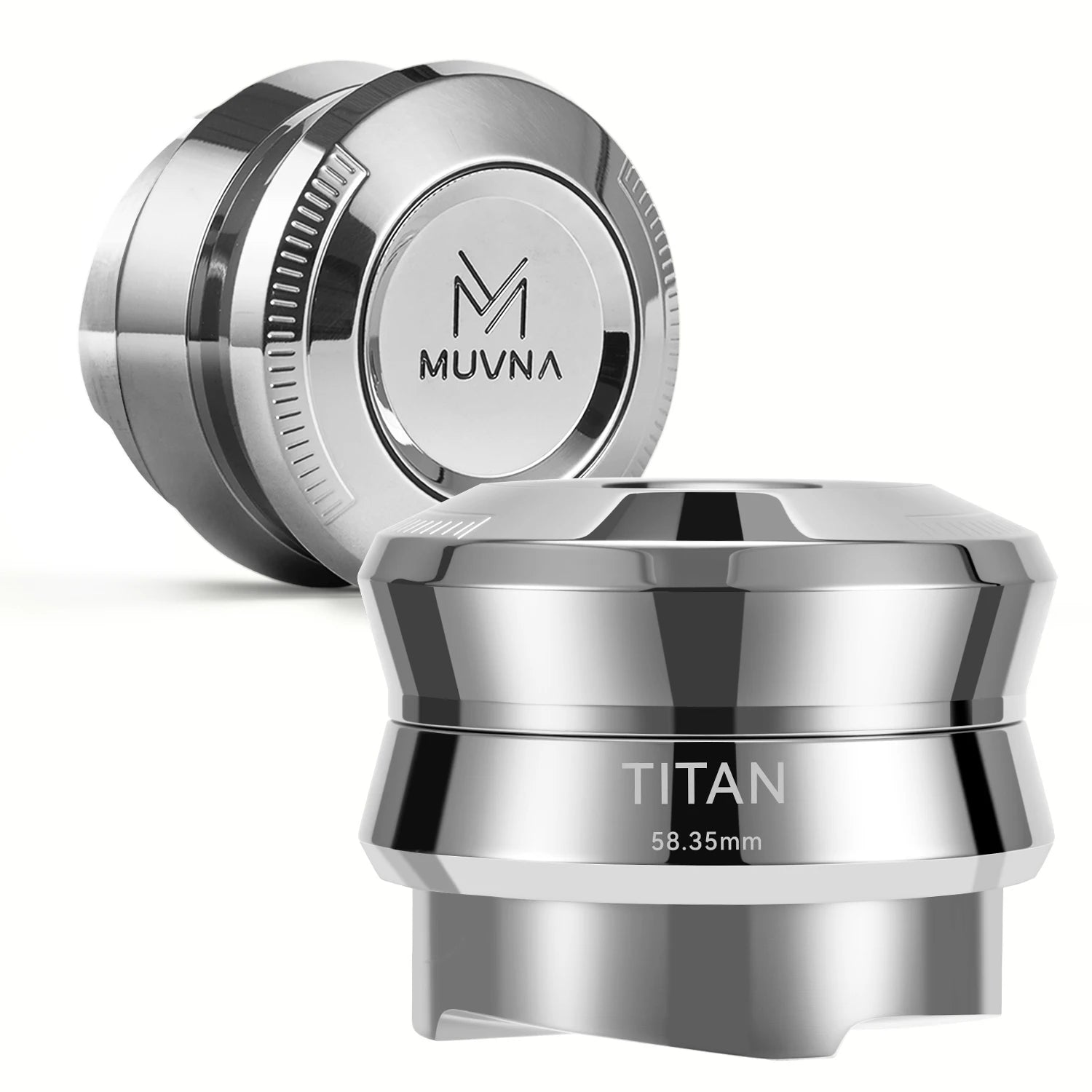 MUVNA 58.35mm Espresso Gravity Distributor Tool - Adaptive Coffee Distributor Leveler, Automatic Depth Setting Full-metal SUS304