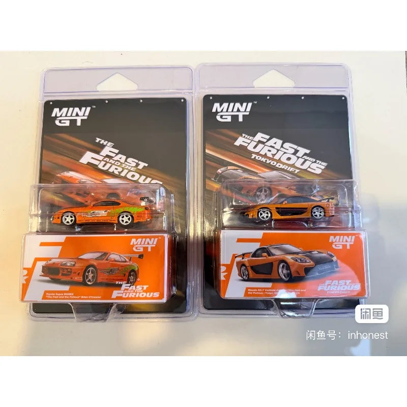 MINIGT1:64 2026 MDX Speed and Passion  Dual Car Package Toyota Supra Mazda RX-7 Alloy Car Model  Adult Collectible,Boys' Toy.