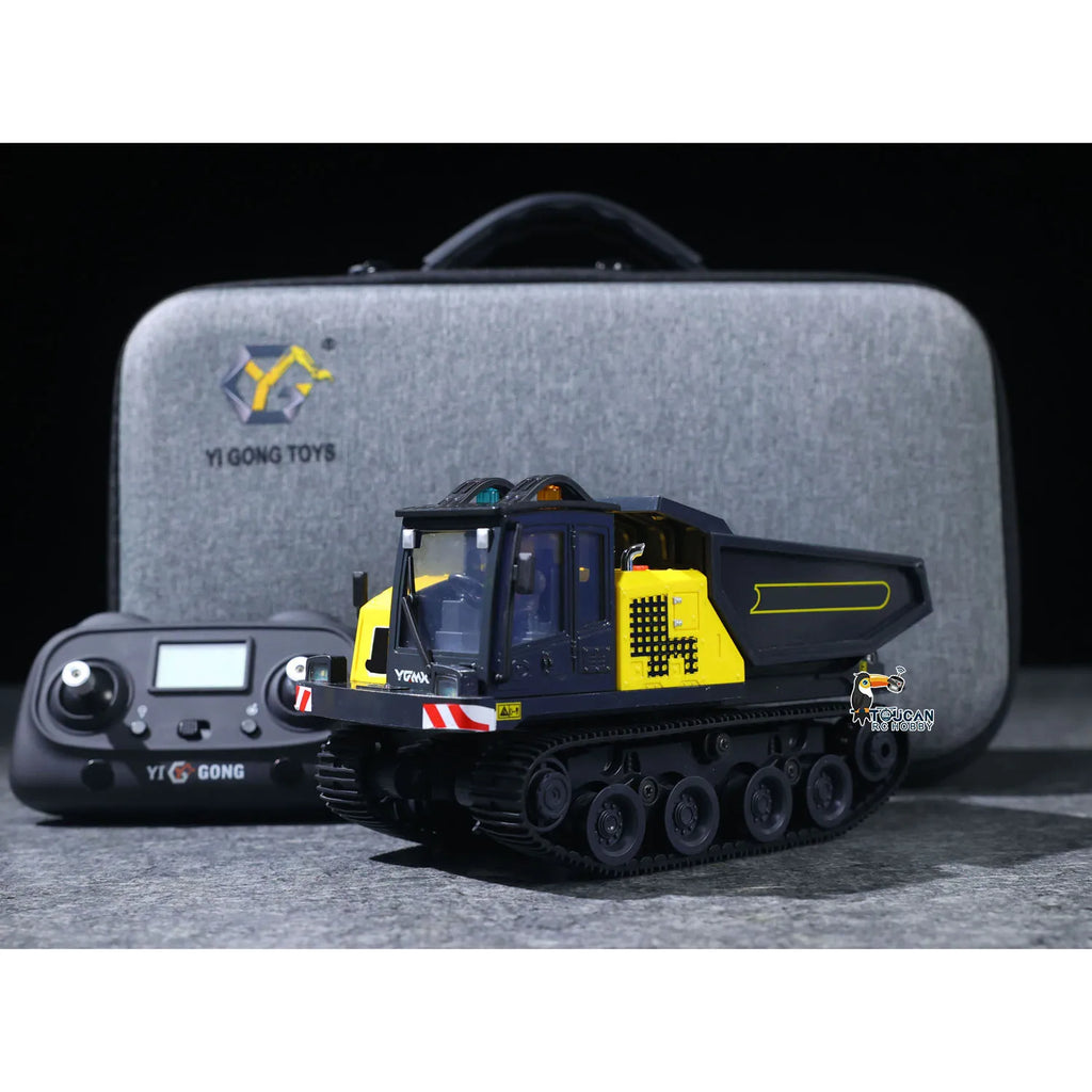 T14R  1/50 RTR Electric RC Crawler Dump Truck Tracked Tipper Finished Construction Vehicle Model Toys with Lights Sounds Hobby