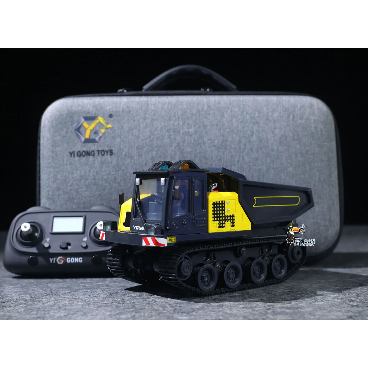 T14R  1/50 RTR Electric RC Crawler Dump Truck Tracked Tipper Finished Construction Vehicle Model Toys with Lights Sounds Hobby