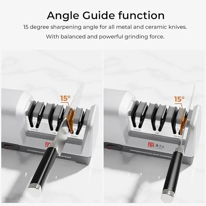 TAIDEA Professional Electric Knife Sharpener - 3-Stage System, Restore and Polish Blades Effortlessly Kitchen Sharpener