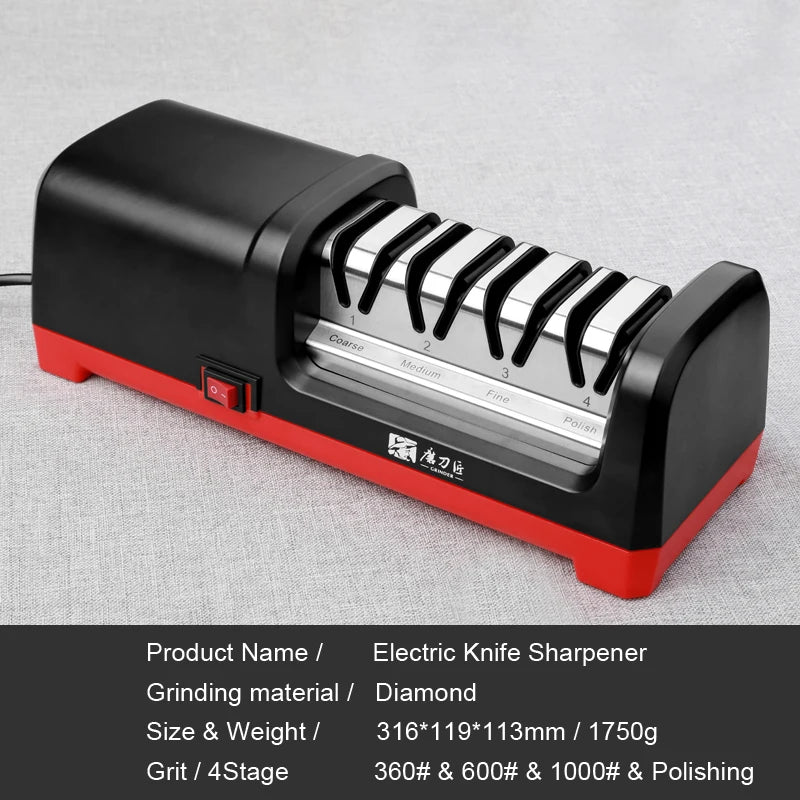 TAIDEA Professional Electric Knife Sharpener EU PLUG Grit 360/600# and Polishing Sharpening Stone GrindStone Power 18W