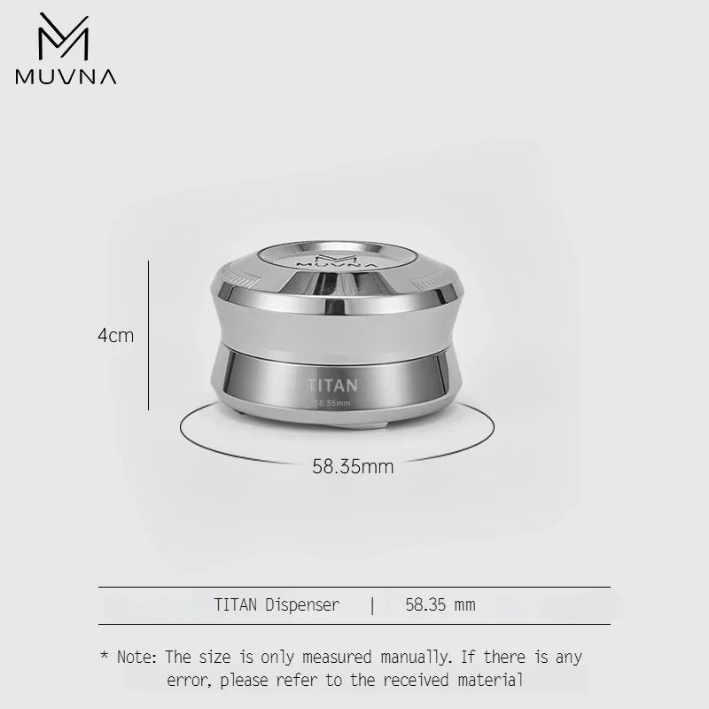 MUVNA 58.35mm Espresso Gravity Distributor Tool - Adaptive Coffee Distributor Leveler, Automatic Depth Setting Full-metal SUS304