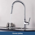 GEGVE Removable Kitchen Sink Faucet Spring Faucets Pull Out Spout Mixer Tap Hot Cold Water with Pull Down Tap Sprayer Cooking