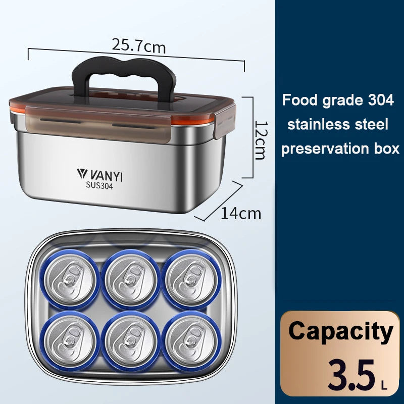 304 Stainless Steel Lunch Box Travel Leakproof Bowls Home Containers Microwave Heating Lunchboxs  Big Capacity Food Lunchbox
