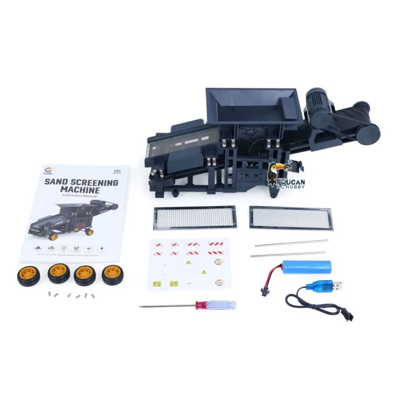 Toy 1/50 Electric Remote Control Vibrating Sand Sieve Machine Sand Sieving Vehicle RTR RC Construction USB Charging Cable