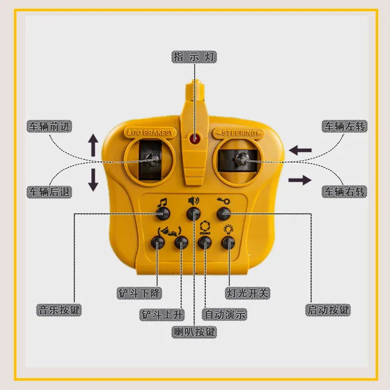 Hercules Remote Control Toy Oversized Alloy Bulldozer Electric Engineering Loader Outdoor Play For Adult Hobby Enthusiasts
