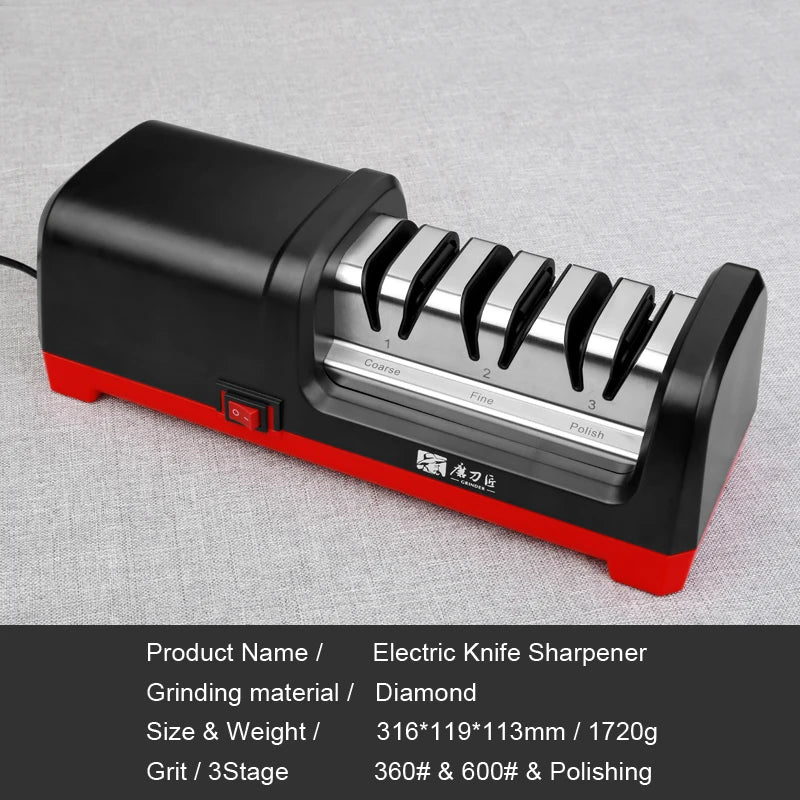TAIDEA Professional Electric Knife Sharpener EU PLUG Grit 360/600# and Polishing Sharpening Stone GrindStone Power 18W