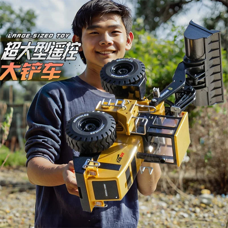 Hercules Remote Control Toy Oversized Alloy Bulldozer Electric Engineering Loader Outdoor Play For Adult Hobby Enthusiasts