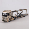GCD 1:64  Actros Auto Transporter Truck Double Deck Car Carrier Trailer Gold Livery Alloy Metal Model Vehicle C