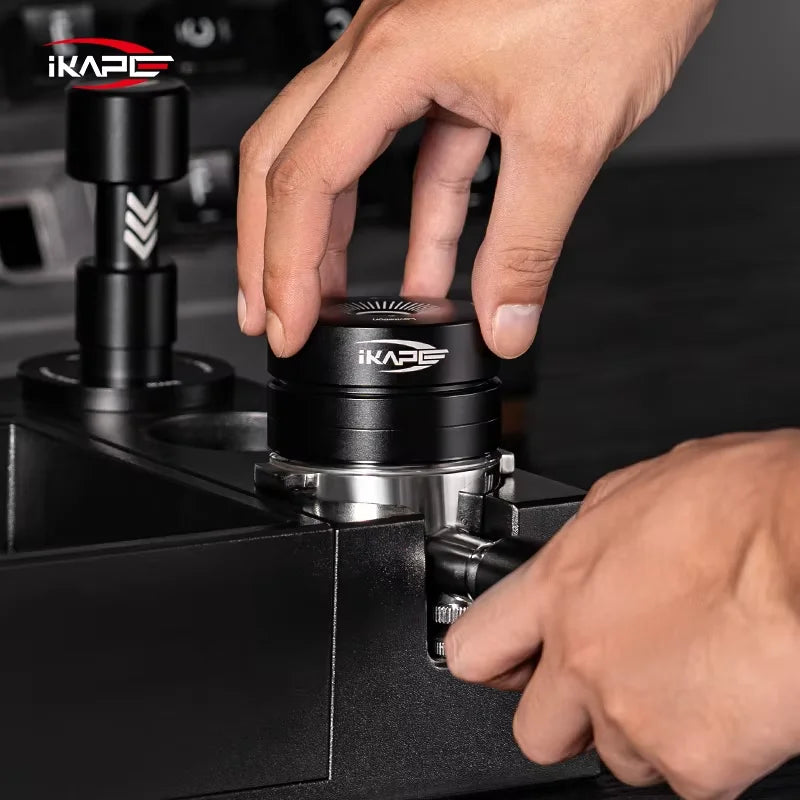 IKAPE  Gravity Espresso Distributor, Fits 51/54/58MM Espresso Portafilter,Coffee Distribution Tool(Black/White/Sliver)