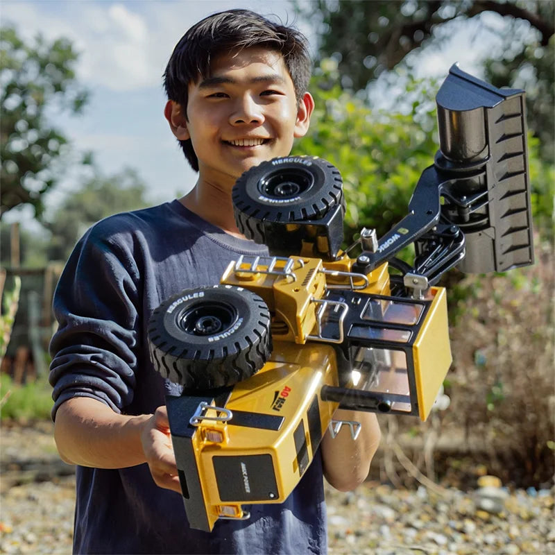 Hercules Remote Control Toy Oversized Alloy Bulldozer Electric Engineering Loader Outdoor Play For Adult Hobby Enthusiasts