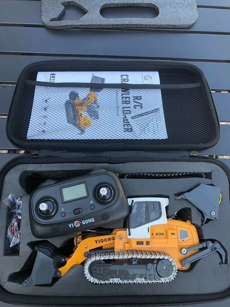 Yigong New 1/50 Scale 970mm Lead Screw Remote Control Excavator Full-Channel Alloy Plastic Track Engineering Vehicle Model Toy