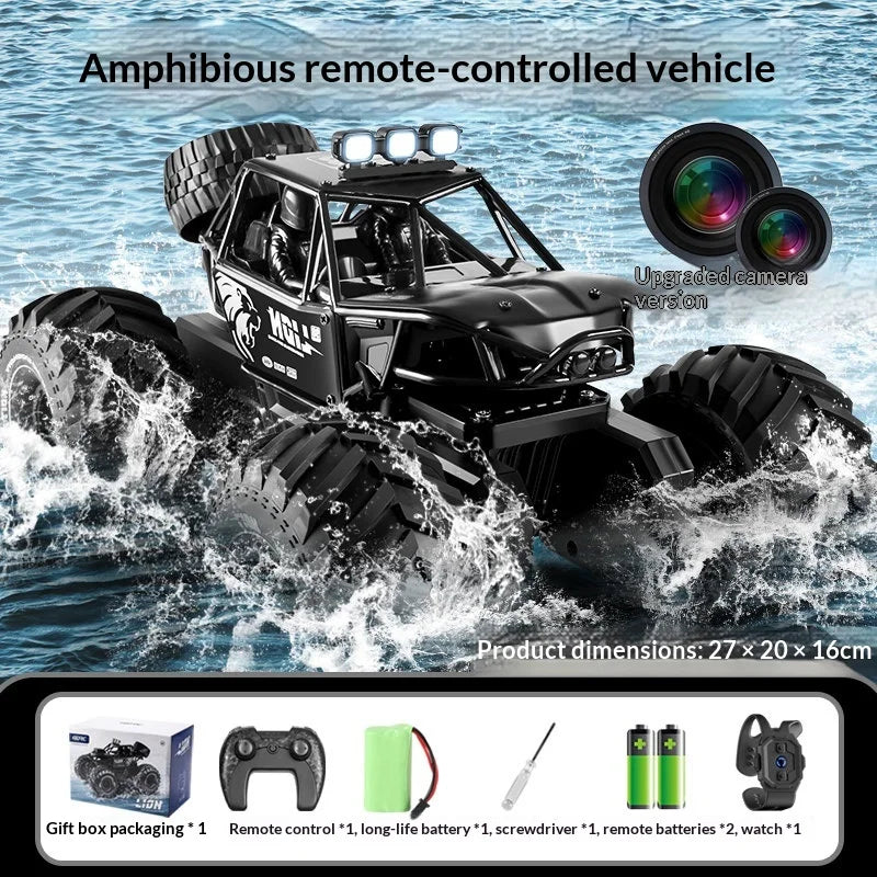 Amphibious Remote Control Car Alloy 4wd Off Road Climbing Vehicle With 8k Camera Water Land All Terrain Rc Truck For Adults 2026