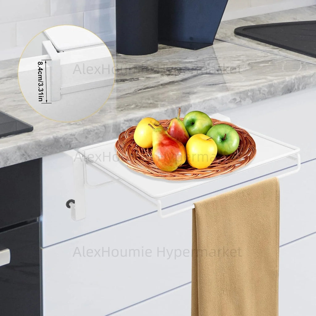 Viral Space-Saving Hack! Stainless Steel Foldable Magic Shelf - Cabinet Door Organizer, Countertop Expander & Multi-Functional
