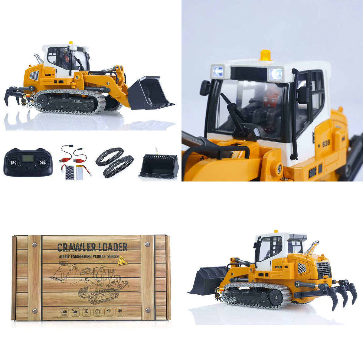 New Mini 636 1/50 RTR RC Loader Remote Control Earth Mover Electric Truck Cars Construction Vehicle Hobby Toys for Adults Gift