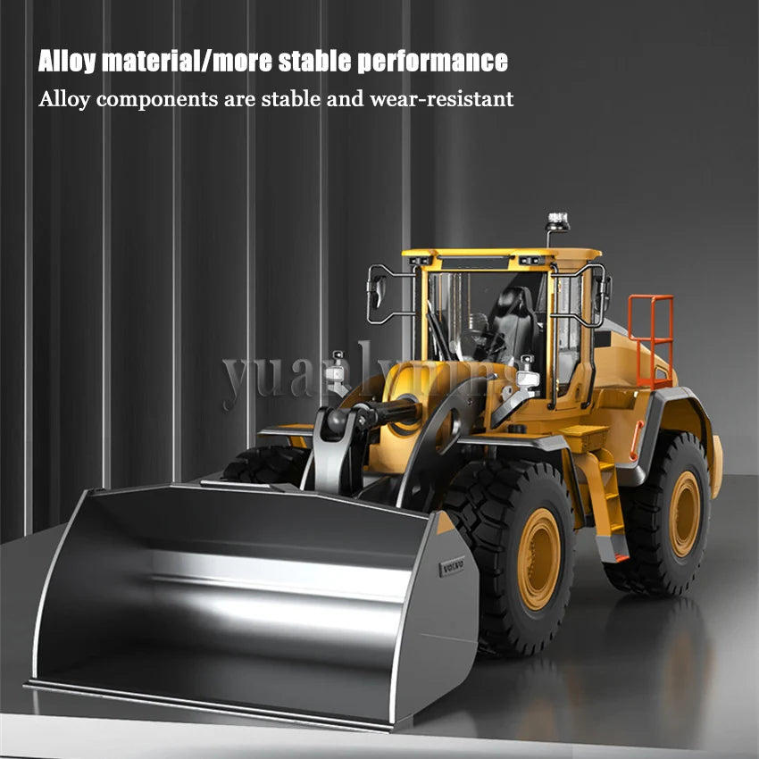 Toy Car 1/16 RC Full Metal Loader Excavator Electric Remote Control  Alloy Rc Car Excavator Engineering Model Cars for Kids Toys