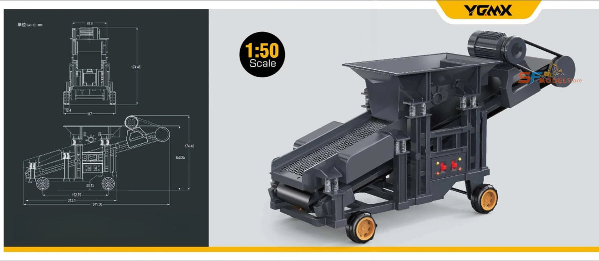 2026 New Yi Gong 1/50 RC Loader Dump Truck Excavator Sand Screener Road Roller Mini Engineering RC Car Electric Toy Gift