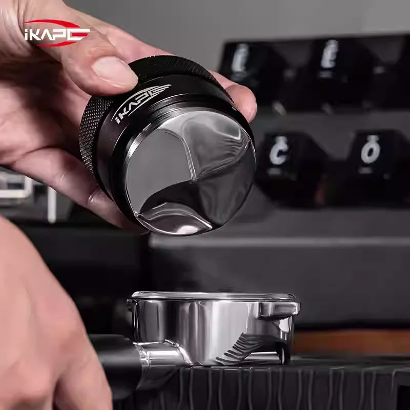 IKAPE  Gravity Espresso Distributor, Fits 51/54/58MM Espresso Portafilter,Coffee Distribution Tool(Black/White/Sliver)